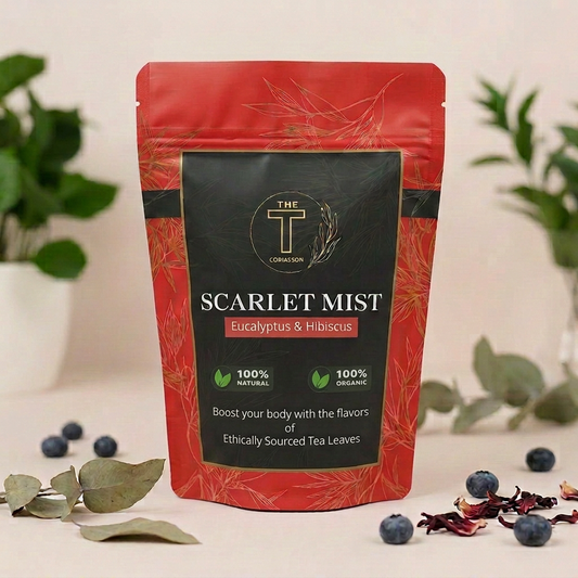 Scarlet Mist pouch in brighter true scarlet red