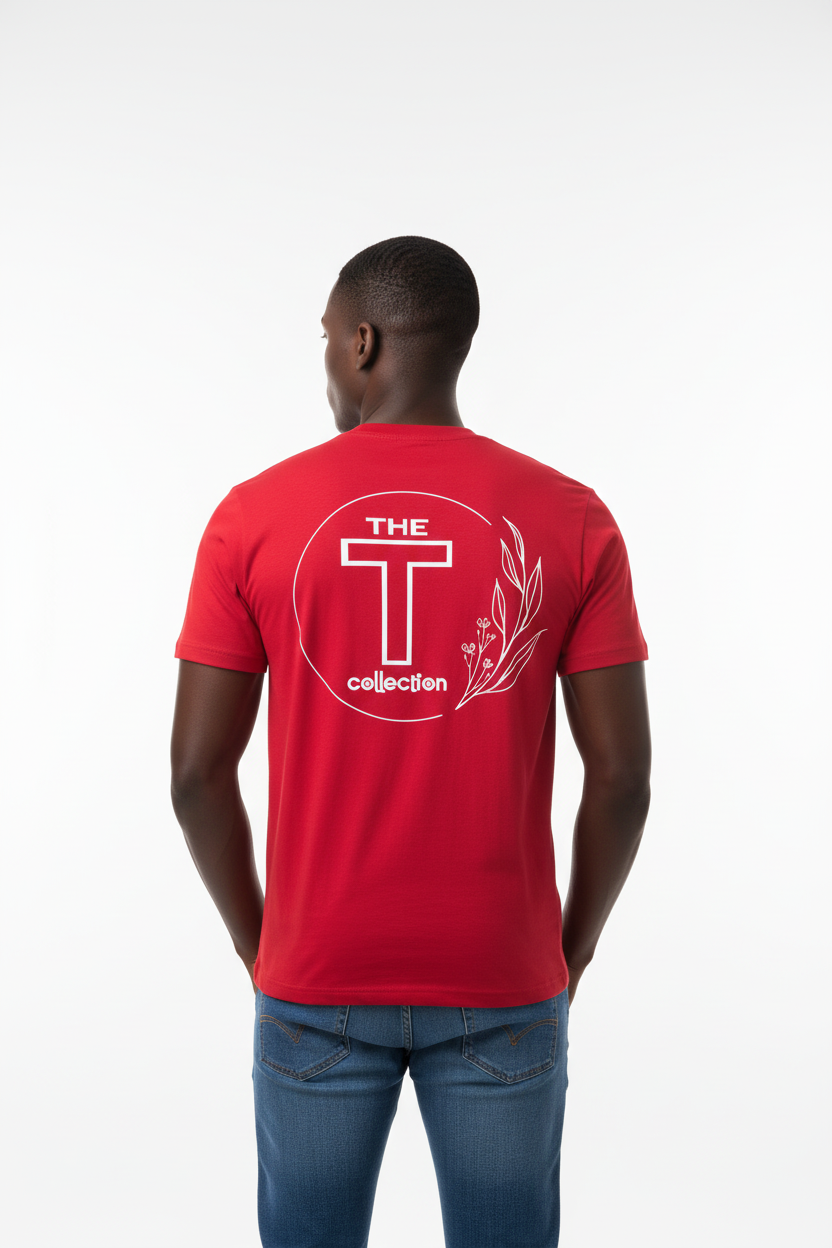 The T Collection T-Shirt Black male back view